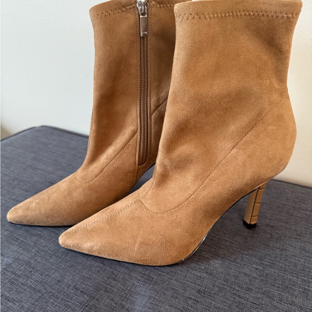 Marc Fisher LTD Camel Suede Ankle Boots | Size 5.5M